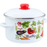 Цилиндрическая эмалированная кастрюля appetite Veggies 4 л 1RD201M Veggies
