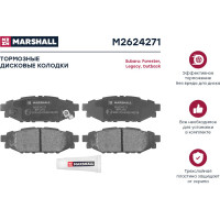 Тормозные колодки дисковые задние Subaru Forester III 08-, Legacy V 09-, Outback IV 13- WRX MARSHALL M2624271