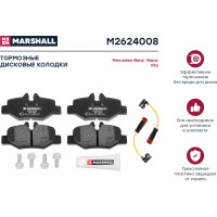Тормозные колодки дисковые задние MB Viano 03-, Vito II W639 03- MARSHALL M2624008