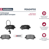Тормозные колодки дисковые задние Opel Movano B 10-, Renault Master III 10- MARSHALL M2624702
