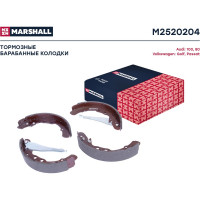 Тормозные колодки барабанные задние Audi 80 91-, 100 77-, VW Golf II, III 84-, Passat B3, B4 MARSHALL M2520204