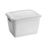 Хозяйственная корзина GENSINI Rattan, 23x18x14,5 см, 3,5 л, с крышкой, пластик, цвет ассорти 3350