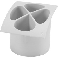 Подставка-сушилка для столовых приборов COSMOPLAST 4 отделения, пластик, ассорти 2140