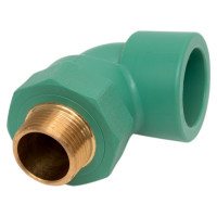 Комбинированный угол Banninger полипропиленовый, зеленый, 32x3/4 НР 7R21087511