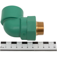 Комбинированный угол Banninger полипропиленовый, зеленый, 32x3/4 НР 7R21087511