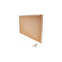 Пробковая доска Hatber 45x60см кнопки в комплекте, деревянная рама 062504