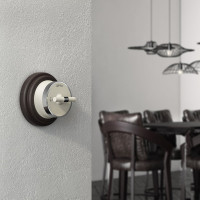 Одноклавишный переключатель WERKEL W5812055/ Vintage (слоновая кость матовый/хром) a055917