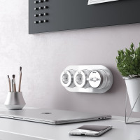 Двухклавишный выключатель на 4 положения WERKEL W5822050/ Vintage (белый матовый/хром) a058777