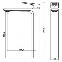 Смеситель для раковины Swedbe Kronos высокий, однорычажный, 2015, EAN 7350078204767