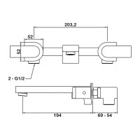 Встроенный смеситель для раковины Swedbe Platta 5503, EAN 7350078201476