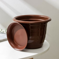 Горшок для цветов Доляна Арена 2 л, коричневый 1345278