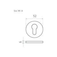 Дверная накладка под цилиндр НОРА-М Slim НК-А - черный 18656
