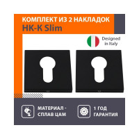 Дверная накладка под цилиндр НОРА-М Slim НК-К - черный 18646