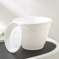 Горшок для цветов с поддоном СИМАЛЕНД Антик 1.6 л, 17 см, 15 см, белый 4047725