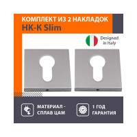 Дверная накладка под цилиндр НОРА-М Slim НК-К - матовый никель 18644