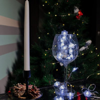 Светодиодная гирлянда на батарейках Uniel ULD-S1900-020/STB/2AA WHITE, IP20, SNOWFLAKES MINI UL-00008620