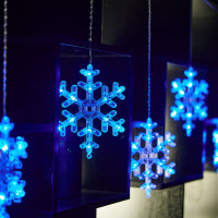 Фигурный светодиодный занавес Uniel ULD-E1503-072/DTA BLUE, IP20, SNOWFLAKES-3 UL-00007336