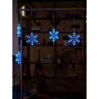 Фигурный светодиодный занавес Uniel ULD-E1503-072/DTA BLUE, IP20, SNOWFLAKES-3 UL-00007336
