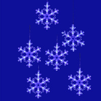 Фигурный светодиодный занавес Uniel ULD-E1503-072/DTA BLUE, IP20, SNOWFLAKES-3 UL-00007336