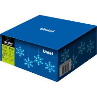 Фигурный светодиодный занавес Uniel ULD-E1503-072/DTA BLUE, IP20, SNOWFLAKES-3 UL-00007336