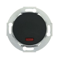 1-клавишный выключатель LK Studio с индикатором, схема 1L, 16А, 250В, черный, LK Vintage 880208-1