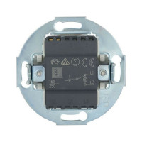 1-клавишный переключатель LK Studio на 2 направления с индикатором (сх.6L) 16A 250B, белый, LK Vintage 880404-1