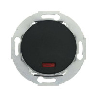 1-клавишный переключатель LK Studio на 2 направления с индикатором (сх.6L) 16A 250B, черный, LK Vintage 880408-1