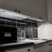 Светодиодный светильник для мебели Uniel набор из 2-х шт ULM-F45-2x6W/4500K IP20 SILVER UL-00008280