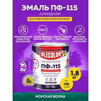 Эмаль OLECOLOR ПФ-115 морская волна, 1.8 кг 4300001804