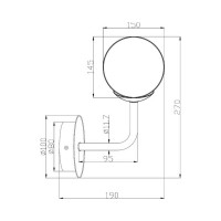 Настенный светильник (бра) MAYTONI Erich 1хE14x40 W MOD221-WL-01-N