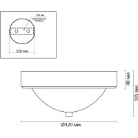 Настенно-потолочный светильник LUMION E27, 2х60W, NINA 5259/2C