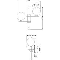 Настенный светильник (бра) MAYTONI Nostalgia 2хE14x40 W MOD050WL-02G