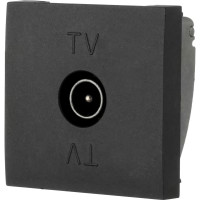 TV розетка LK Studio оконечная, черный бархат, LK45 852108-1
