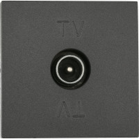 TV розетка LK Studio оконечная, черный бархат, LK45 852108-1