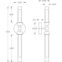 Настенный светильник (бра) MAYTONI Stelo 7 LED MOD116WL-L7B3K