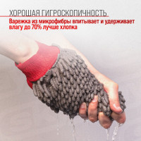 Варежка SKYWAY микрофибра 18х21см, шиншилла S00903005