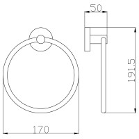 Настенный полотенцедержатель RavSlezak кольцо, цвет бронза COA0104SM