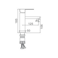 Смеситель для раковины Ekko серый E1082-22