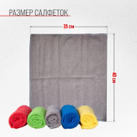 Салфетка SKYWAY набор микрофибра 40х35 см прямоугольники, 10 шт. S03902006