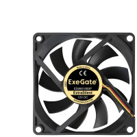 Вентилятор ExeGate ExtraSilent ES08015B3P 80x80x15 мм, 2-Ball двойной шарикоподшипник, 3pin 288923