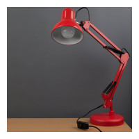 Настольный светильник General Lighting Systems Е27, основание + струбцина, 600х148мм, красный GTL-038 800138