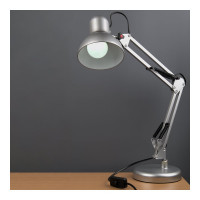 Настольный светильник General Lighting Systems Е27, основание + струбцина, 600х148мм, серебристый GTL-039 800139