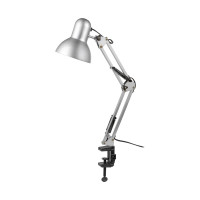 Настольный светильник General Lighting Systems Е27, основание + струбцина, 600х148мм, серебристый GTL-039 800139