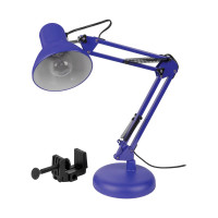 Настольный светильник General Lighting Systems Е27, основание + струбцина, 600х148мм, синий GTL-040 800140