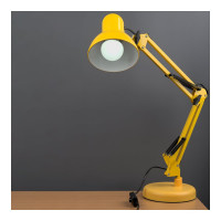 Настольный светильник General Lighting Systems Е27, основание + струбцина, 600х148мм, желтый GTL-041 800141