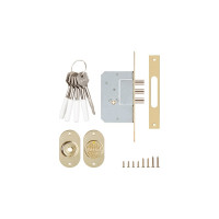 Врезной крестообразный замок KALE KILIT 189/3MF (45 мм) латунь, 5 ключей 1098