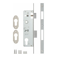 Корпус узкопрофильного замка с защёлкой KALE KILIT 153/P (30 мм) w/b хром 3873