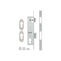 Корпус узкопрофильного замка с защёлкой KALE KILIT 153/P (35 мм) w/b хром 6055