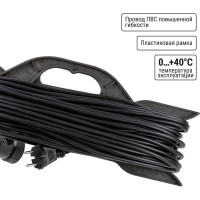 Силовой удлинитель-шнур на рамке TDM ELECTRIC народный ПВС 2200 Вт без заземления, 30м, штепсельное гнездо SQ1307-0308