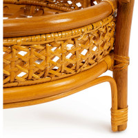 Комплект Tetchair PELANGI 02/15 стол со стеклом, 4 кресла без подушек, ротанг, мед 10084